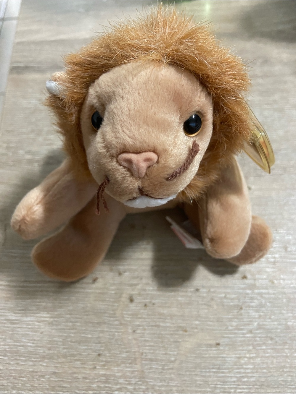 RARE TY Beanie Baby - ROARY the Lion (8 inch) Retired 1996